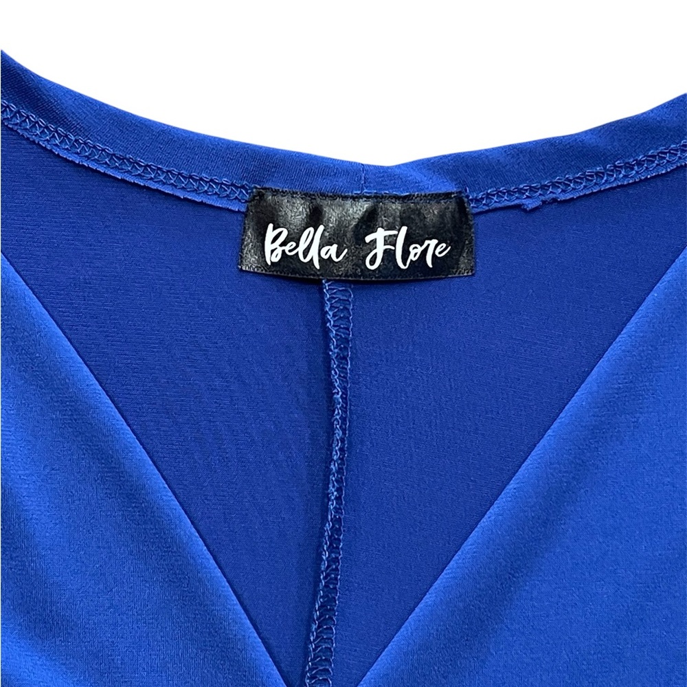 Bella Flore Blue Wide Leg Jumpsuit Women’s size Large - Picture 4 of 11